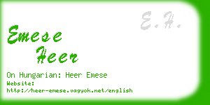 emese heer business card